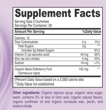 Organic Elderberry Gummies (60 count)